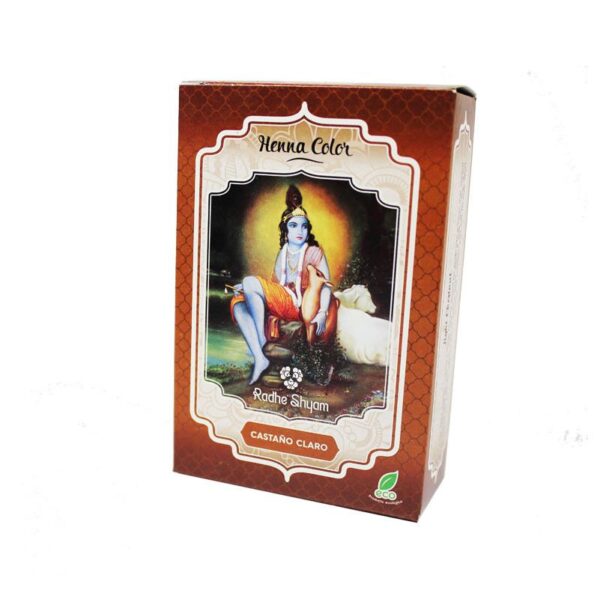 Tinte vegetal Henna Castaño Claro Radhe Shyam